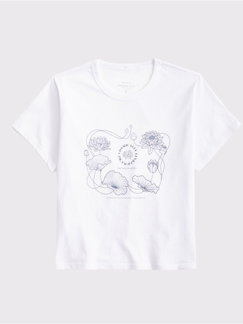 NWT Abercrombie Short Sleeve The White Lotus Graphic Skimming Tee - M - Picture 1 of 5